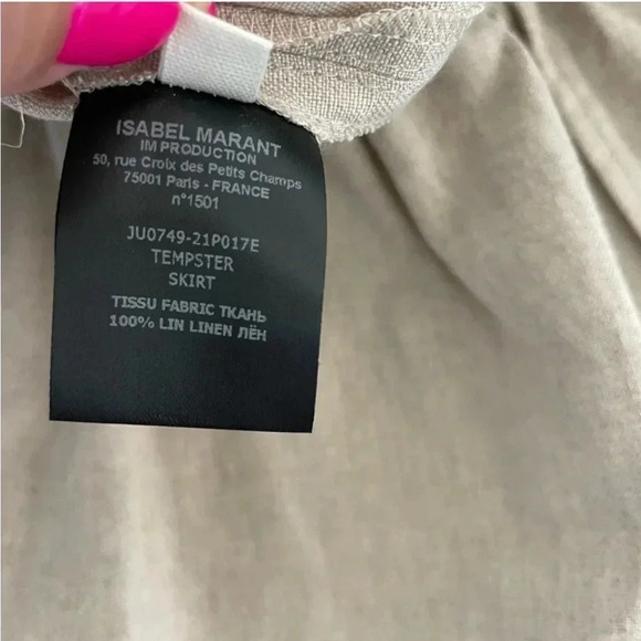 Isabel Marant beige tempster ruffle wrap linen skirt - Picture 9 of 9
